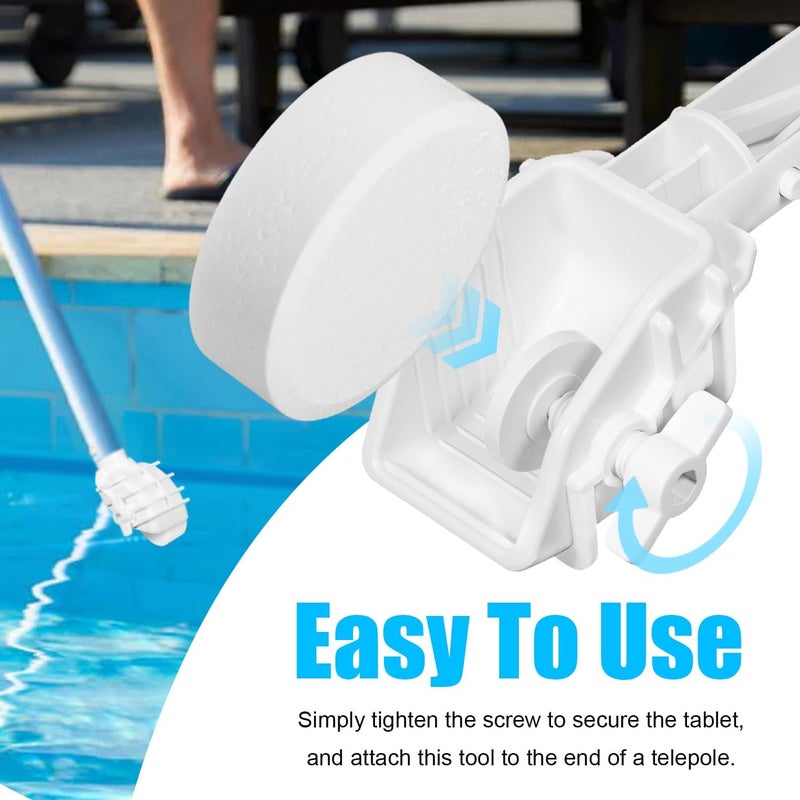 Deargooday Pool Tab Holder Tablet Holder with EZ-Clip Handle for Pool Care - Image 2